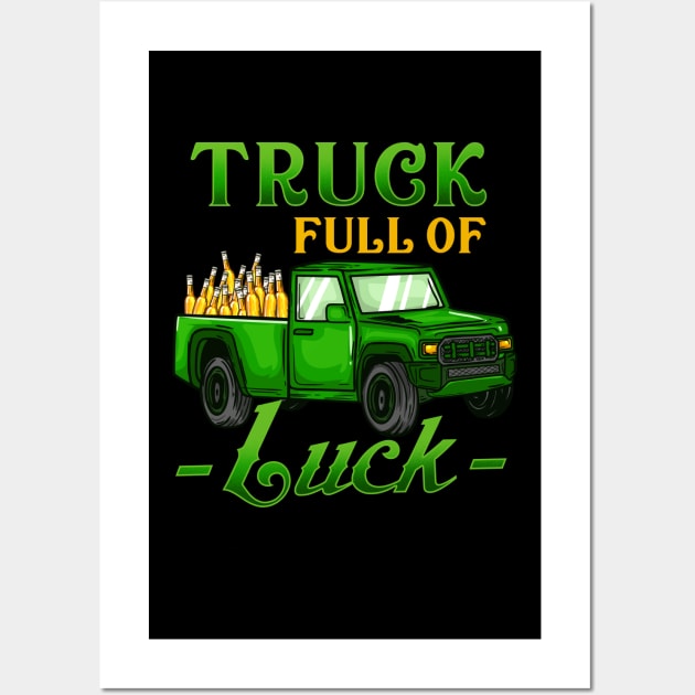 Truck full of Luck I St. Patrick's Day Brewery Truck design Wall Art by biNutz